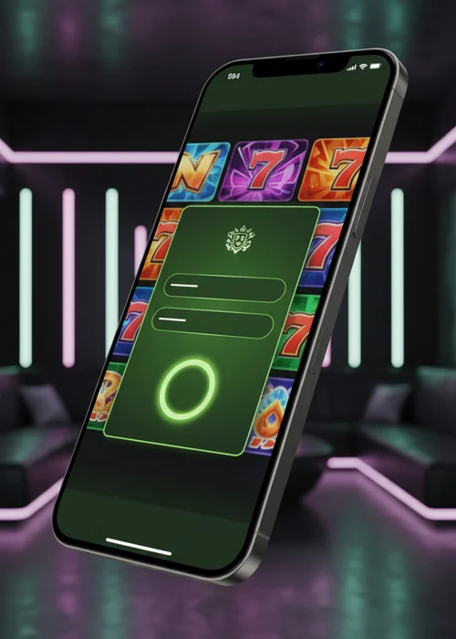 Secure login interface at Fanatics Casino displaying email and password fields with a vibrant background and user-friendly design.